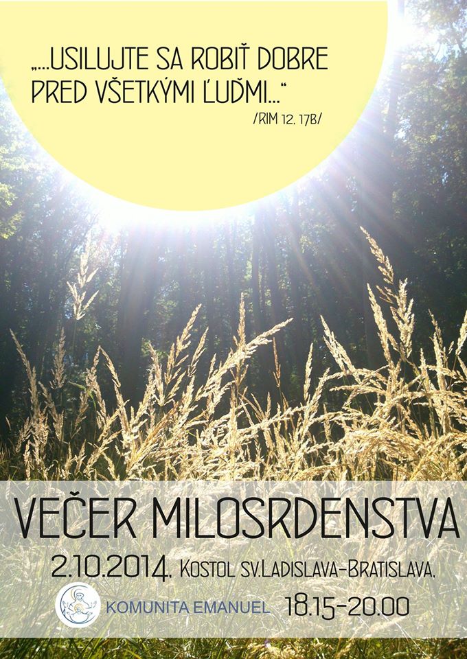 vecer milosrdenstva - plagatik